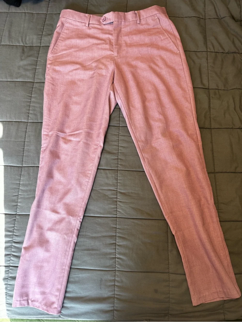IMAN Slim Tailored Pants in Dusty Rose